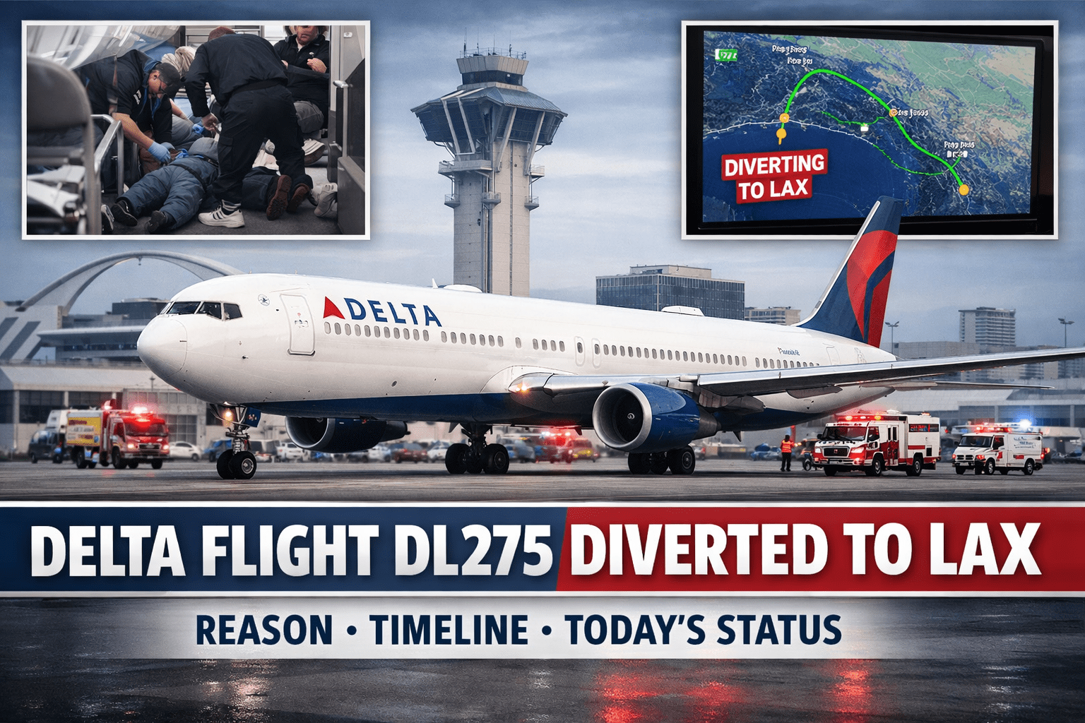 Delta Flight DL275 Diverted LAX