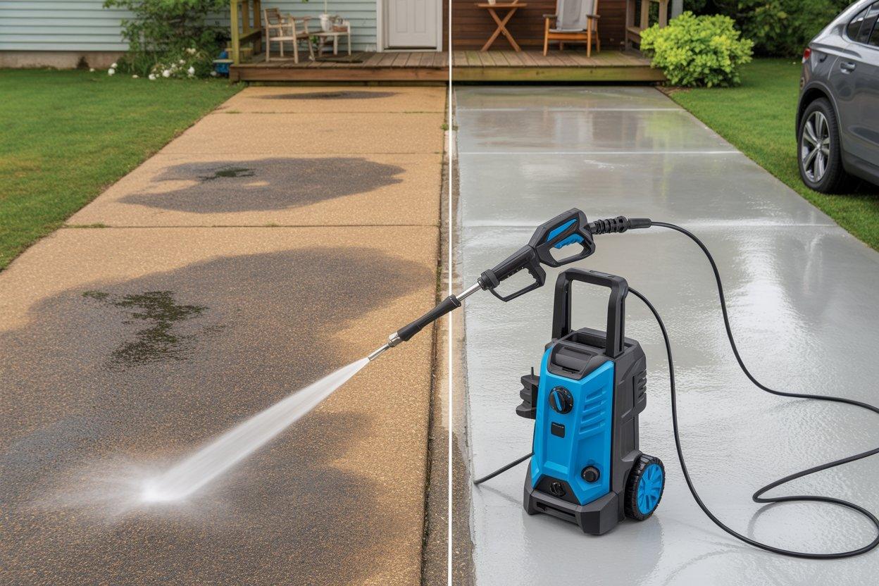 Infographic style pressure washer guide