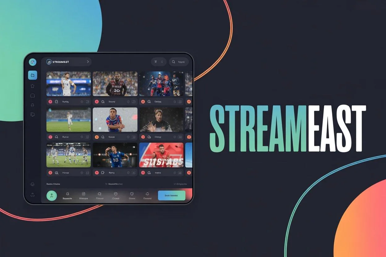 Sports streaming platform interface concept image