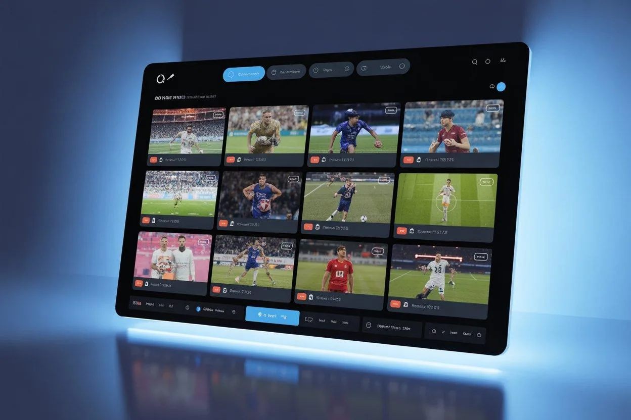 Live match streaming interface concept image