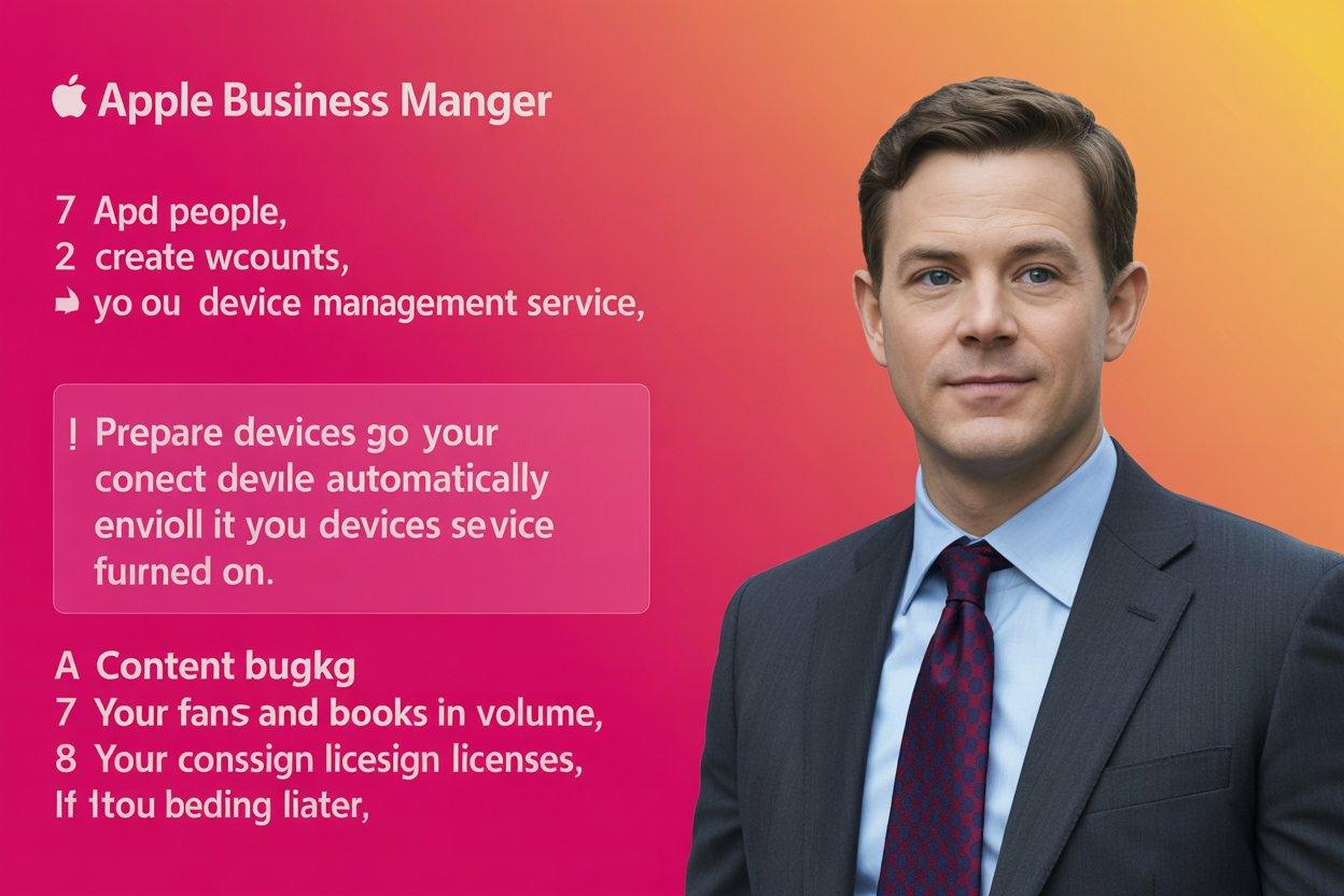 Apple Business Manager dashboard style visual