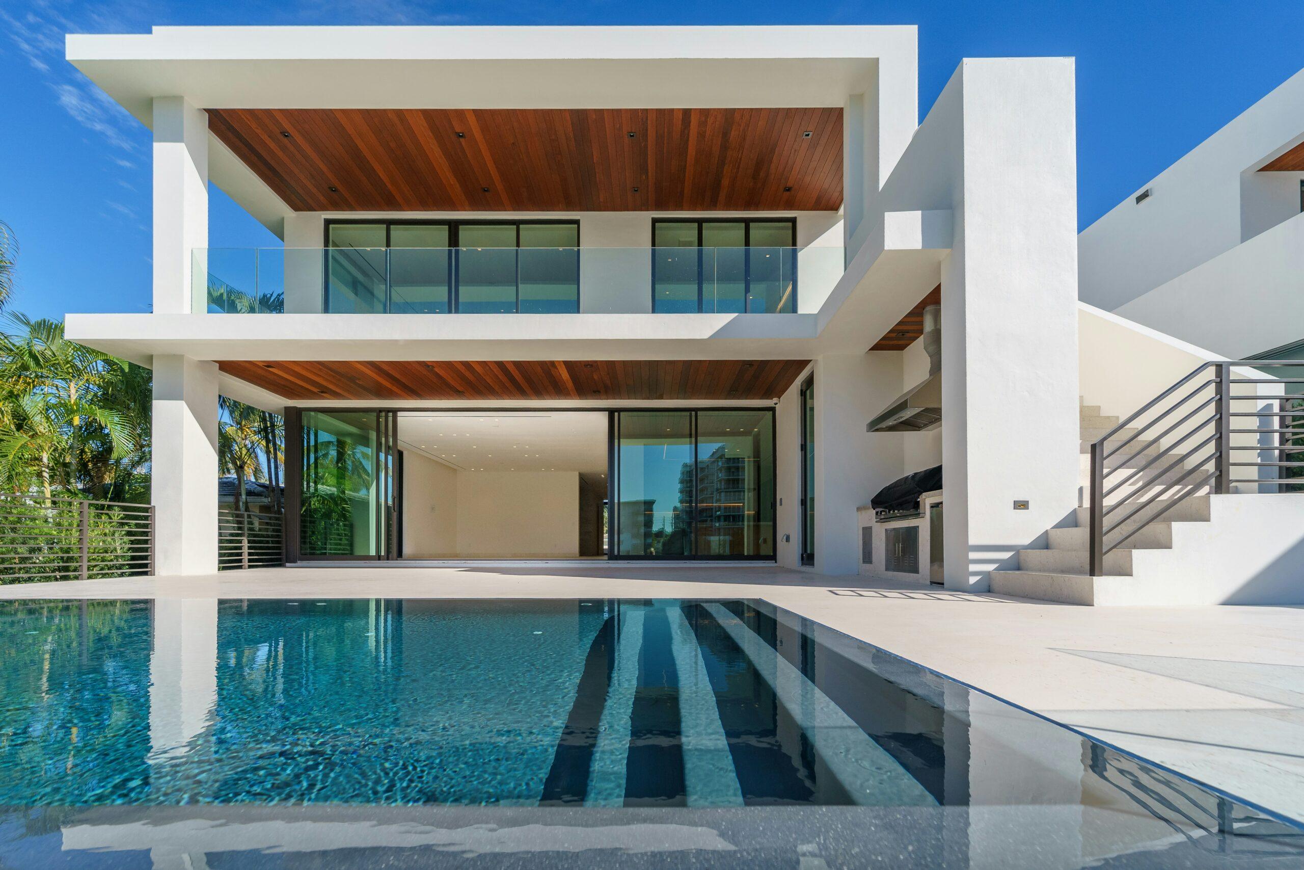 Modern luxury design details and warm natural light