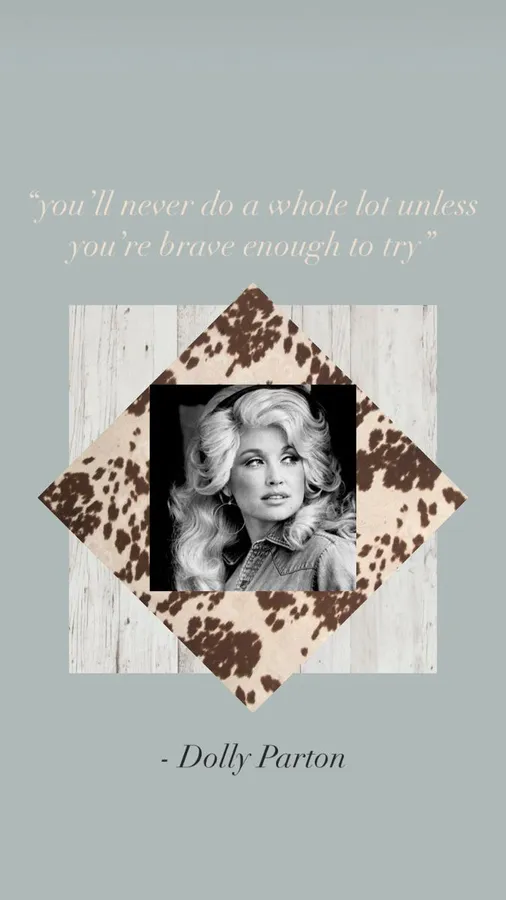 Dolly Parton inspirational quote artwork