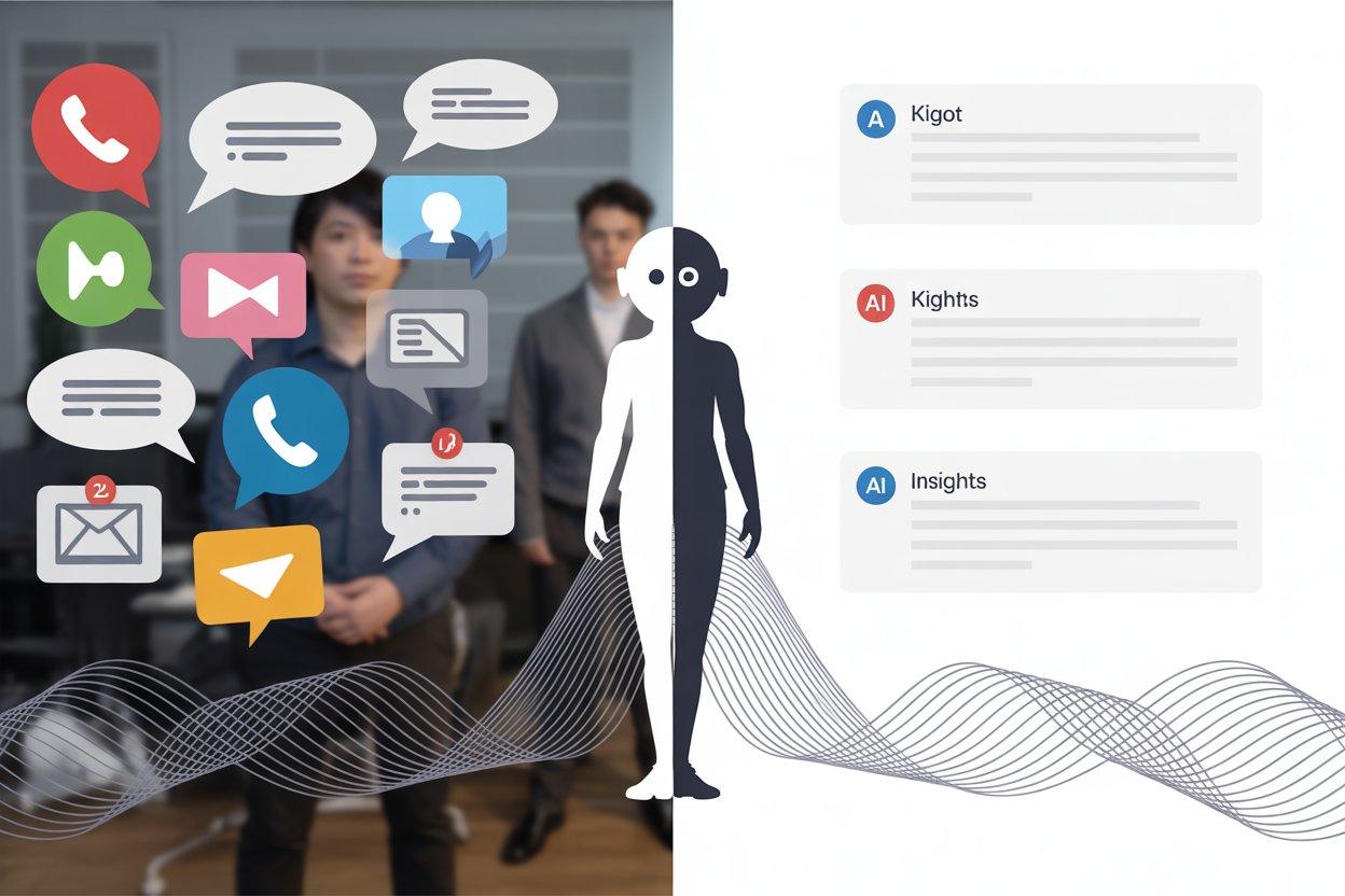 Modern infographic illustration representing ai insights dualmediai