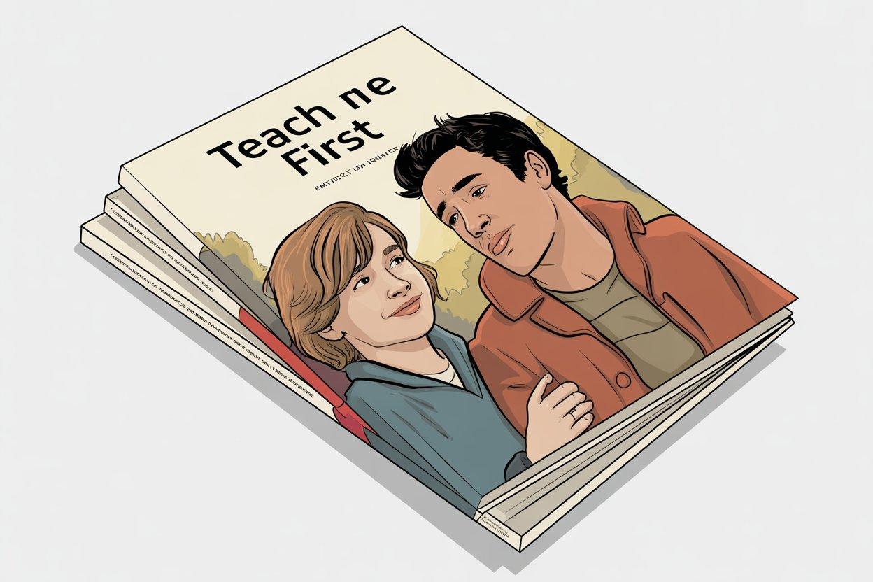 Comic panel style illustration for teach me first comic guide