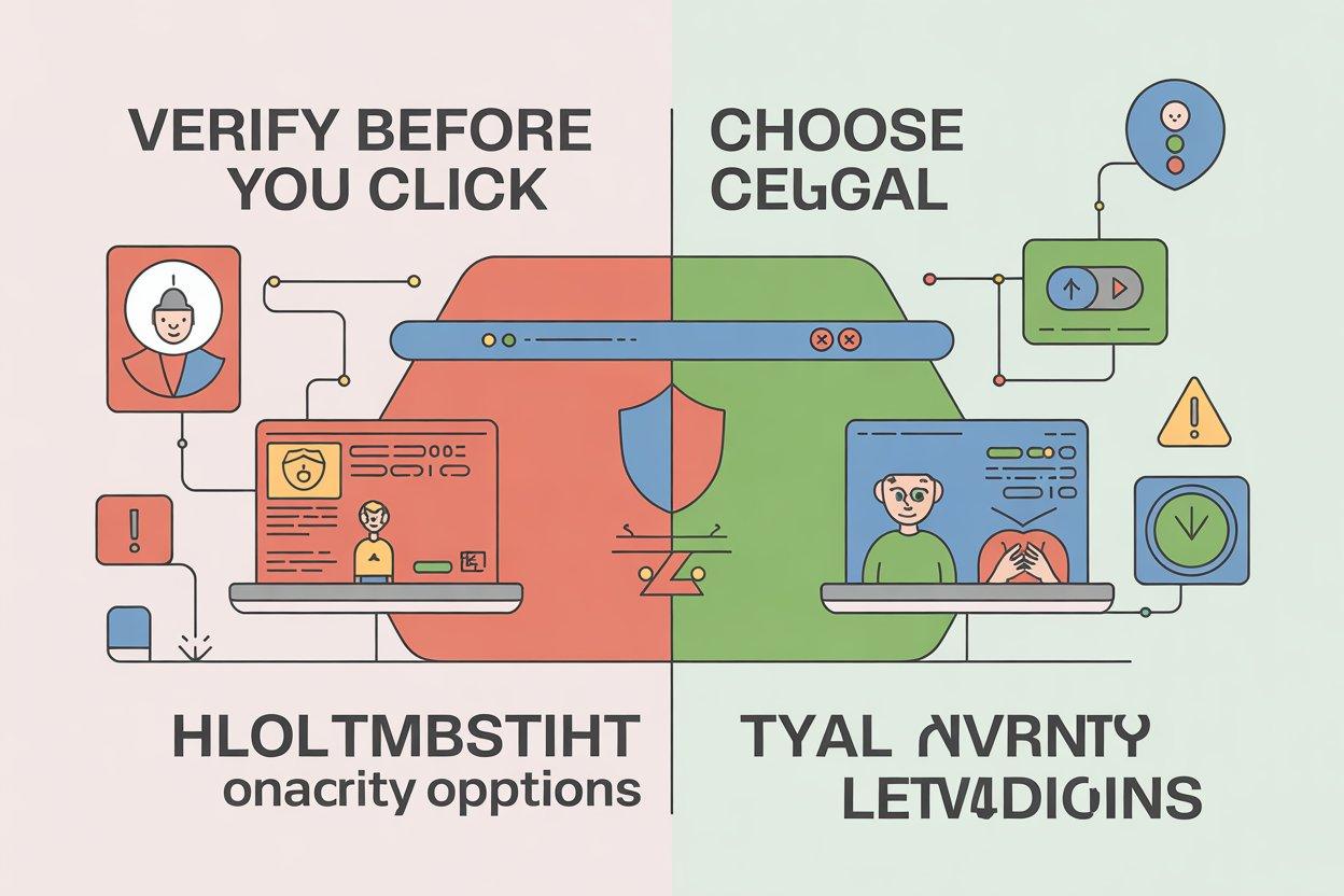 Modern educational infographic about safe streaming and smart browsing