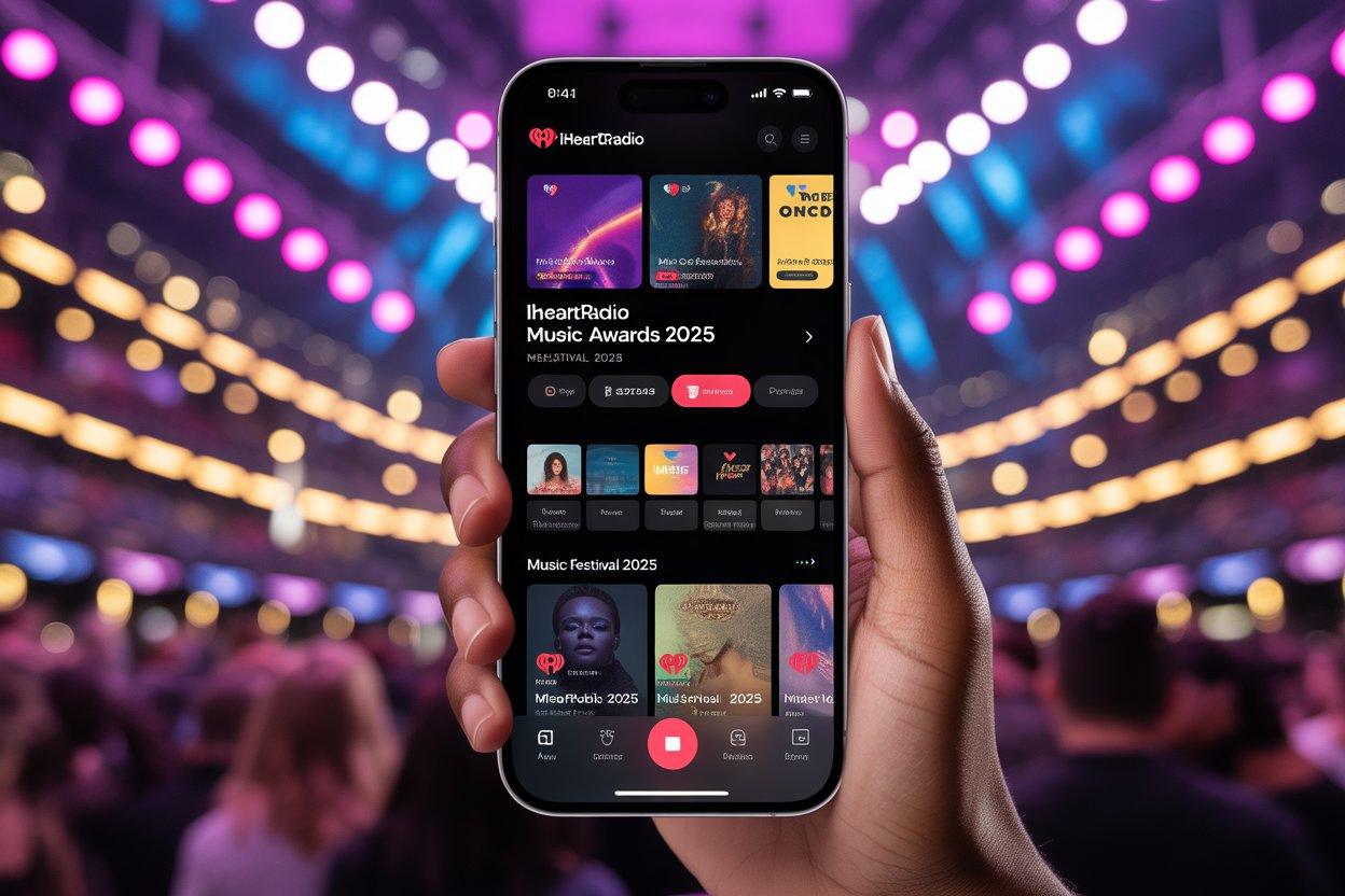 Sleek mobile app interface showing music experience