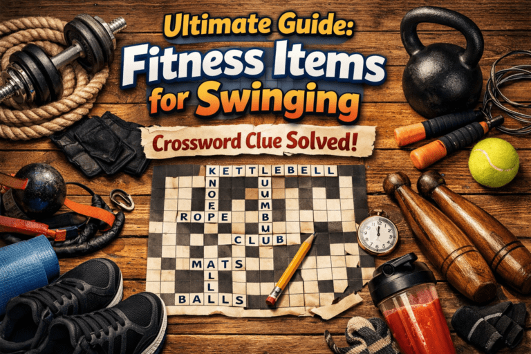 Fitness Items for Swinging Crossword Clue