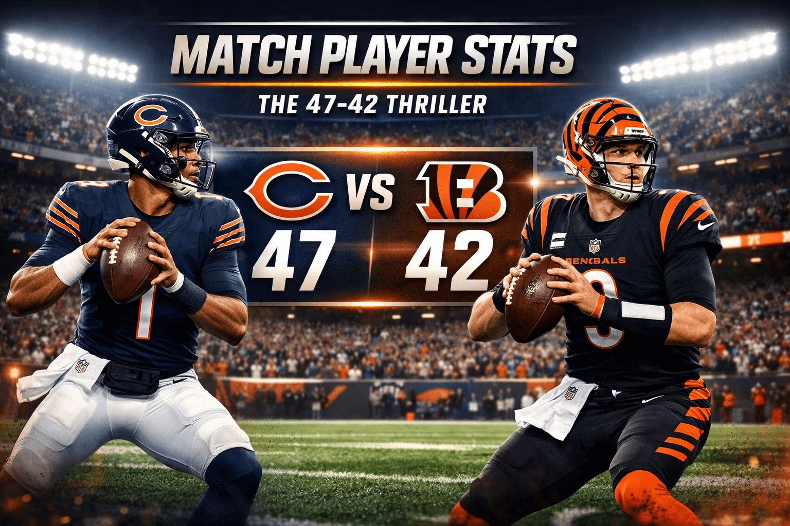 Chicago Bears vs Bengals Match Player Stats