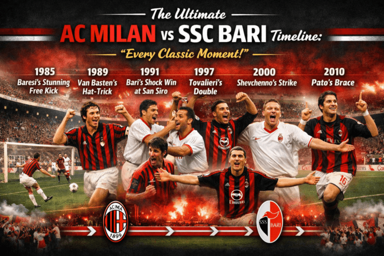 AC Milan vs SSC Bari Timeline