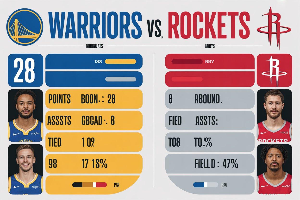 Golden State Warriors vs Houston Rockets Match Player Stats