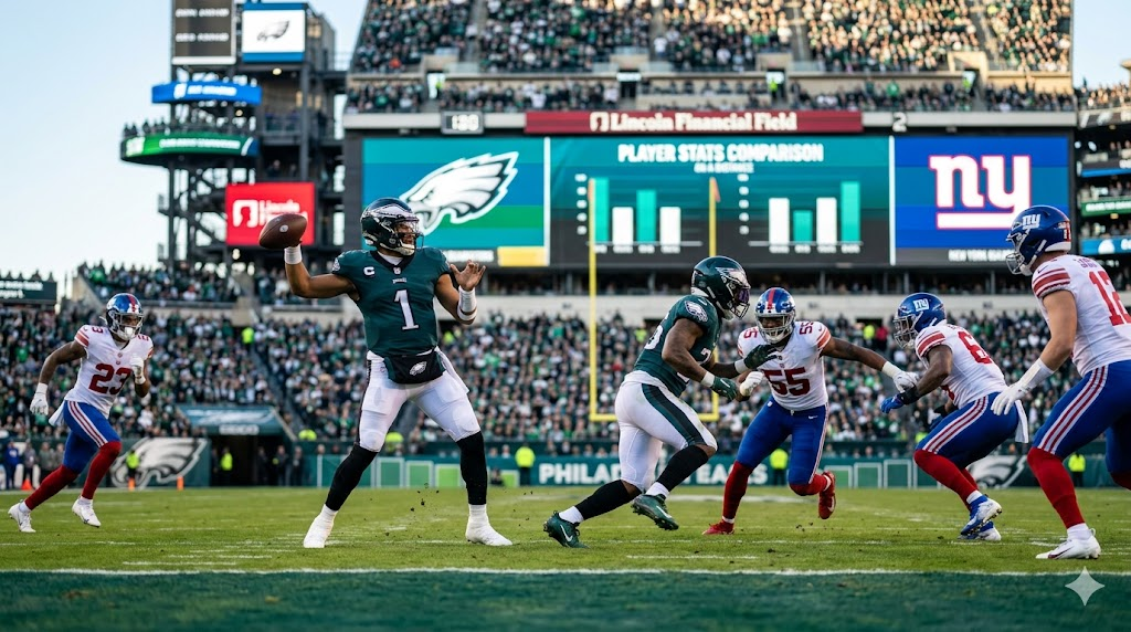 Philadelphia Eagles vs New York Giants Match Player Stats